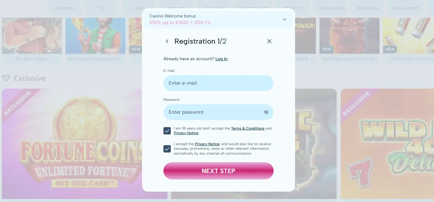 candicabz casino register